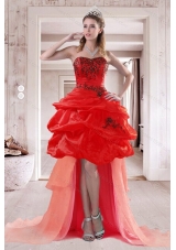 2015 Elegant Sweetheart Prom Dresses with Embroidery and Ruffles