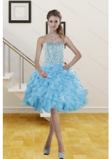 2014 Beautiful Sweetheart Knee Length Prom Gowns with Beading