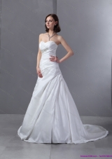 Top Selling 2015 Sweetheart Appliques and Ruching Wedding Dress