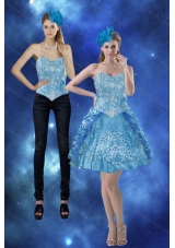 2015 Sweetheart Detachable Prom Skirts with Embroidery and Pick Ups