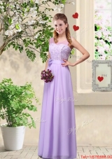 Comfortable Hand Made Flowers Prom Dresses with Lace