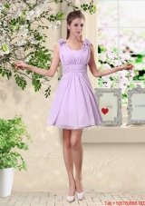 Suitable A Line Straps Prom Dresses with Hand Made Flowers