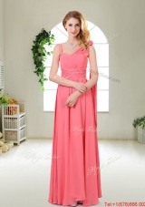 Luxurious Asymmetrical Prom Dresses in Watermelon Red