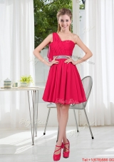 Elegant One Shoulder Short Prom Dresses for Wedding Party