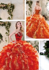 Perfect Multi Color Quinceanera Gowns with Beading and Ruffles