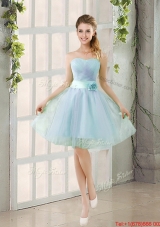 Custom Made A Line Strapless Prom Dresses with Ruching