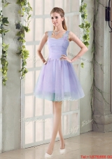 Custom Made A Line Straps Short Prom Dresses with Ruching