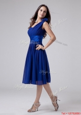 2016 Beautiful One Shoulder Belt Short Prom Dress in Royal Blue