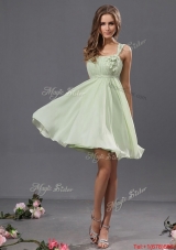 Fashionable Straps Short Prom Gowns with Appliques