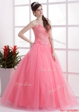 New Arrivals A Line Sweetheart Prom Dresses in Watermelon for 2016