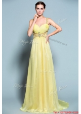 Perfect Empire Straps Prom Dresses with Beading