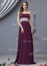 Perfect Strapless Laced Prom Dresses with Brush Train