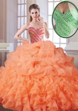 Best Selling Orange Red Sweet 16 Dresses with Beading