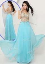 2016 Beautiful Empire Straps Prom Dresses with Beading