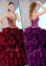 Wonderful Ball Gown Sweetheart Sweet 16 Dresses with Ruffles and Appliques