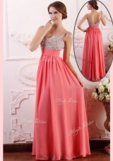 2016 Lovely  Empire Straps Watermelon Prom Dress for Celebrity