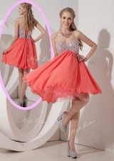 Lovely Sweetheart Mini Length Beading Prom Dress for Homecoming