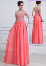 2016 Beautiful Sweetheart Watermelon Prom Dresses with Beading