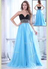 2016 Romantic Sweetheart Beading Brush Train Prom Dress for Graduation