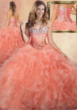 Pretty Sweetheart Beading Quinceanera Gowns with Ruffles