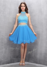 Popular Sleeveless Beading Zipper Homecoming Dress