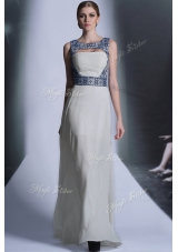 Fantastic Sleeveless Zipper Floor Length Embroidery Prom Evening Gown