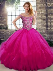 Sleeveless Lace Up Floor Length Beading and Ruffles Quinceanera Dress