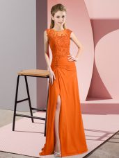 Chiffon Sleeveless Floor Length Evening Wear and Beading