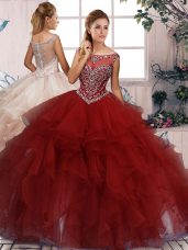 Admirable Scoop Sleeveless Organza Sweet 16 Quinceanera Dress Beading and Ruffles Zipper