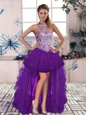 Sleeveless Beading and Ruffles Lace Up Pageant Dress Womens