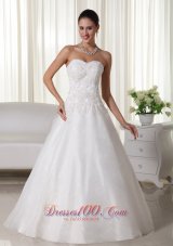 Wedding Gown Sweetheart Floor-length Organza Organza A-line