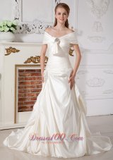 Grand Church Western Bridal Wedding Dress Off the Shoulder