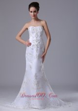 Beaded 2013 Wedding Dress Sweetheart Mermaid Court Train