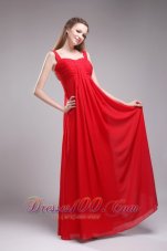 Straps Christmas Red Empire Prom Dress for Plus Size