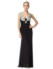 Straps Sleeveless Chiffon Prom Evening Gown Beading Zipper