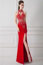 Spectacular Sleeveless Zipper Floor Length Beading and Appliques Dress for Prom