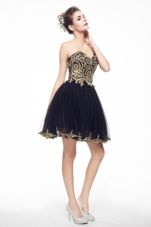 Best Black Sweetheart Side Zipper Beading and Lace Sleeveless