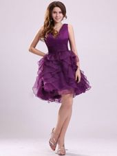 Organza Sleeveless Floor Length and Ruffles