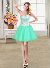 Organza Sleeveless Mini Length Pageant Dresses and Beading