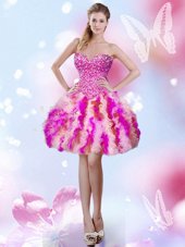 Beautiful Multi-color Sleeveless Tulle Lace Up Party Dresses for Prom and Party