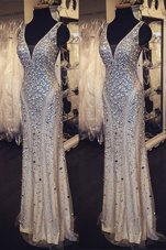 Custom Designed Sleeveless Zipper Floor Length Beading Evening Outfits