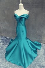 Great Mermaid Sleeveless Teal Brush Train Zipper