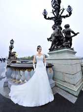 White A-line Sweetheart Sleeveless Lace Brush Train Lace Up Beading and Lace and Bowknot Wedding Gowns